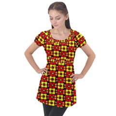 Rby 66 Puff Sleeve Tunic Top by ArtworkByPatrick