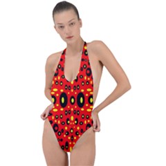 Rby 67 Backless Halter One Piece Swimsuit