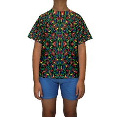 Abstract 45 Kids  Short Sleeve Swimwear by ArtworkByPatrick