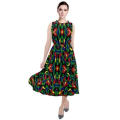 Abstract 45 Round Neck Boho Dress