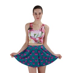 Field Of Flowers Decorative Mini Skirt by pepitasart