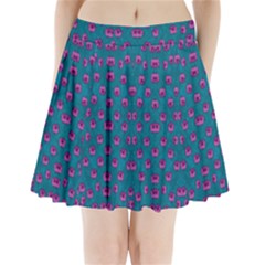 Field Of Flowers Decorative Pleated Mini Skirt by pepitasart