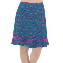 Field Of Flowers Decorative Fishtail Chiffon Skirt