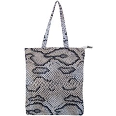 Snake Leather Double Zip Up Tote Bag by skindeep