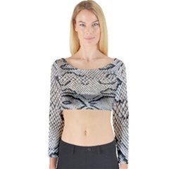 Snake Leather Long Sleeve Crop Top by skindeep