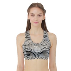 Snake Leather Sports Bra With Border by skindeep