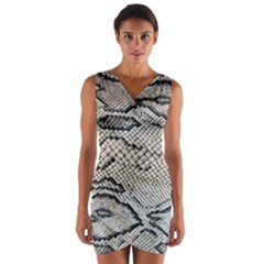 Snake Leather Wrap Front Bodycon Dress by skindeep