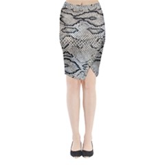 Snake Leather Midi Wrap Pencil Skirt by skindeep