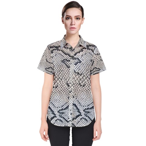 Snake Leather Women s Short Sleeve Shirt by skindeep