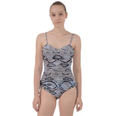 Snake Leather Sweetheart Tankini Set by skindeep