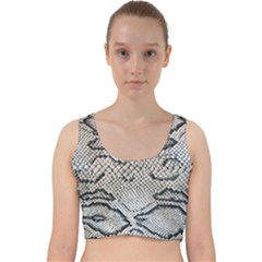 Snake Leather Velvet Racer Back Crop Top by skindeep