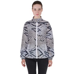 Snake Leather Women s High Neck Windbreaker by skindeep