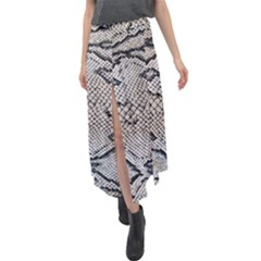 Snake Leather Velour Split Maxi Skirt by skindeep