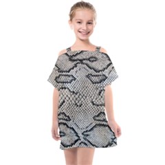 Snake Leather Kids  One Piece Chiffon Dress