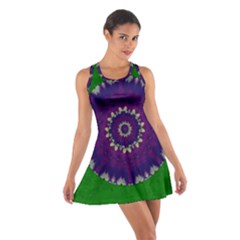 Mandala In Leaves,on Beautiful Leaves In Bohemian Style Cotton Racerback Dress by pepitasart