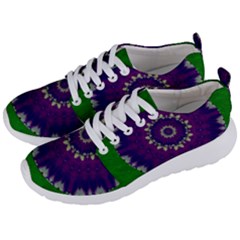 Mandala In Leaves,on Beautiful Leaves In Bohemian Style Men s Lightweight Sports Shoes by pepitasart