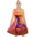 Wonderful Fantasy Horse In A Autumn Landscape Reversible Velvet Sleeveless Dress View1