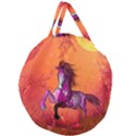 Wonderful Fantasy Horse In A Autumn Landscape Giant Round Zipper Tote View1