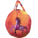 Wonderful Fantasy Horse In A Autumn Landscape Giant Round Zipper Tote View2