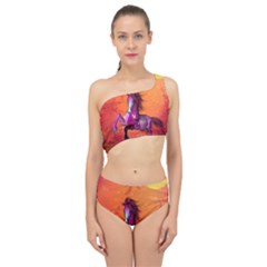 Wonderful Fantasy Horse In A Autumn Landscape Spliced Up Two Piece Swimsuit by FantasyWorld7