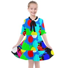 Spots 2222 Black Kids  All Frills Chiffon Dress by impacteesstreetwearsix