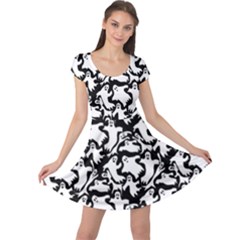 Ghosts Cap Sleeve Dress by bloomingvinedesign