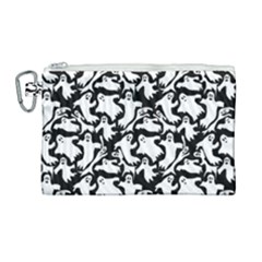 Ghosts Canvas Cosmetic Bag (large) by bloomingvinedesign