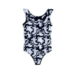 Ghosts Kids  Frill Swimsuit by bloomingvinedesign