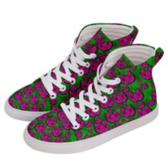 Sweet Flower Cats  In Nature Style Men s Hi-top Skate Sneakers by pepitasart