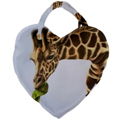 Giraffe Giant Heart Shaped Tote