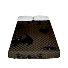 Cute Bat With Hearts Fitted Sheet (full/ Double Size) by FantasyWorld7