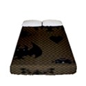 Cute Bat With Hearts Fitted Sheet (Full/ Double Size) View1