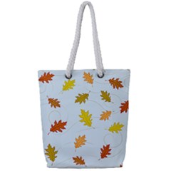 Every Leaf Full Print Rope Handle Tote (small) by WensdaiAmbrose