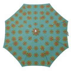 Fantasy Fauna Floral In Sweet Green Straight Umbrellas by pepitasart