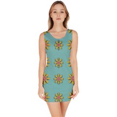 Fantasy Fauna Floral In Sweet Green Bodycon Dress