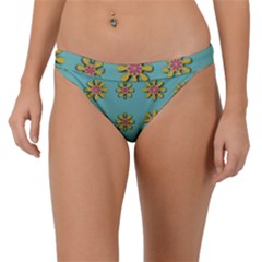 Fantasy Fauna Floral In Sweet Green Band Bikini Bottom