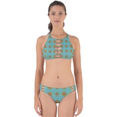 Fantasy Fauna Floral In Sweet Green Perfectly Cut Out Bikini Set