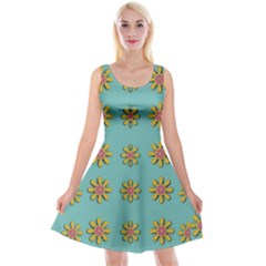 Fantasy Fauna Floral In Sweet Green Reversible Velvet Sleeveless Dress