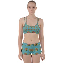 Fantasy Fauna Floral In Sweet Green Perfect Fit Gym Set by pepitasart