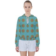 Fantasy Fauna Floral In Sweet Green Women s Tie Up Sweat