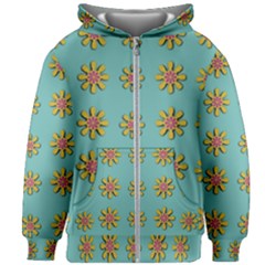 Fantasy Fauna Floral In Sweet Green Kids  Zipper Hoodie Without Drawstring