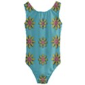 Fantasy Fauna Floral In Sweet Green Kids  Cut-Out Back One Piece Swimsuit View1