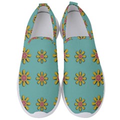 Fantasy Fauna Floral In Sweet Green Men s Slip On Sneakers by pepitasart