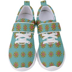 Fantasy Fauna Floral In Sweet Green Women s Velcro Strap Shoes by pepitasart