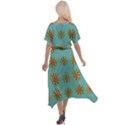 Fantasy Fauna Floral In Sweet Green Cross Front Sharkbite Hem Maxi Dress View2