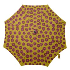 Fantasy Fauna Floral In Sweet Yellow Hook Handle Umbrellas (small) by pepitasart