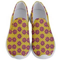 Fantasy Fauna Floral In Sweet Yellow Men s Lightweight Slip Ons by pepitasart