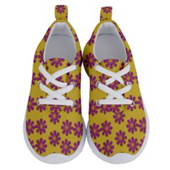 Fantasy Fauna Floral In Sweet Yellow Running Shoes by pepitasart