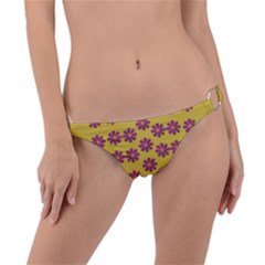 Fantasy Fauna Floral In Sweet Yellow Ring Detail Bikini Bottom