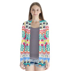 Floral Drape Collar Cardigan